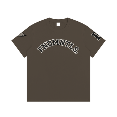 Embroidered Varsity Essential Cotton T-Shirt - Heretic - s Streetwear - DTG - embroidery effect -  product_type