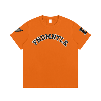 Embroidered Varsity Essential Cotton T-Shirt - Heretic - s Streetwear - DTG - embroidery effect -  product_type