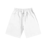 White elastic-waist shorts from Ferrari Boys Essential Heavyweight Shorts collection