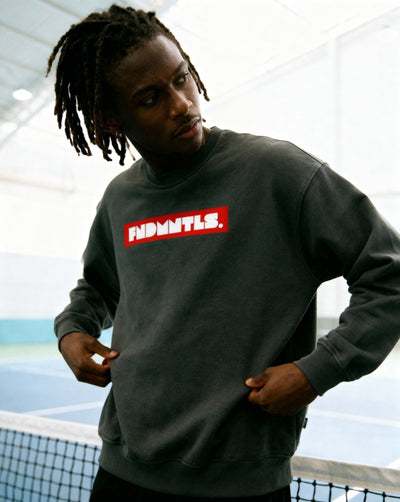 Fleeced Cotton Blend Graphic Sweatshirt - Heretic - s Streetwear - Casual Wear - Fleeced Sweatshirt -  product_type