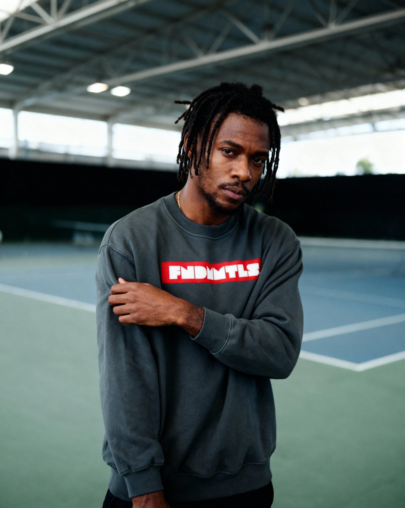 Fleeced Cotton Blend Graphic Sweatshirt - Heretic - s Streetwear - Casual Wear - Fleeced Sweatshirt -  product_type