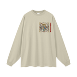 Beige long sleeve shirt with crest from God Fndmntls Long Sleeve Crest Shirt collection