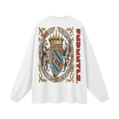 FNDMNTLS. Armor of God Crest Long Sleeve Graphic Tshirt - Heretic - s Streetwear - daily casual - graphic tee -  product_type