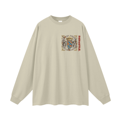 FNDMNTLS. Armor of God Crest Long Sleeve Graphic Tshirt - Heretic - s Streetwear - daily casual - graphic tee -  product_type