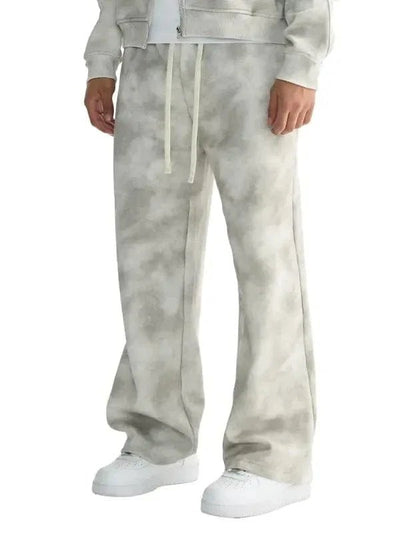 FNDMNTLS. Armor of God Gray Fleece Tie - Dye Sweatpants - Heretic - s Streetwear - casual wear - fleece sweatpants -  product_type