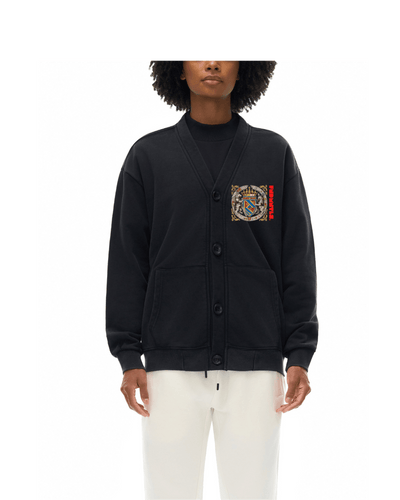 FNDMNTLS. Armor of God Snow Washed Cardigan - Heretic - s Streetwear - Armor of God - Casual Cardigan -  product_type