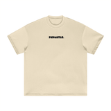 FNDMNTLS. Black Logo Heavyweight Graphic T-Shirt - Milk Tea / XS - Tshirts