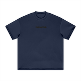 FNDMNTLS. Black Logo Heavyweight Graphic T-Shirt - Navy / XS - Tshirts