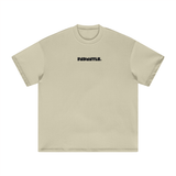 FNDMNTLS. Black Logo Heavyweight Graphic T-Shirt - Sand Color / XS - Tshirts