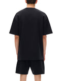 FNDMNTLS. Black Logo Heavyweight Graphic T-Shirt - Tshirts