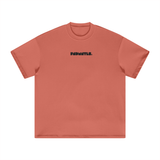 FNDMNTLS. Black Logo Heavyweight Graphic T-Shirt - Watermalon Red / XS - Tshirts