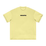 FNDMNTLS. Black Logo Heavyweight Graphic T-Shirt - Yellow / XS - Tshirts