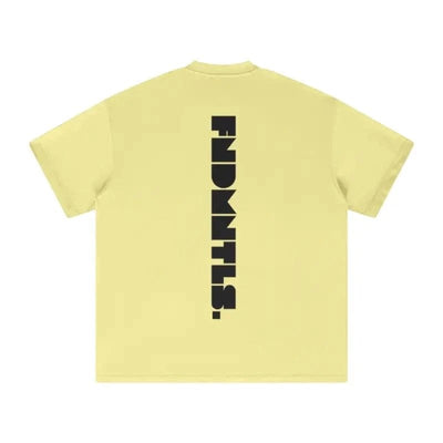 FNDMNTLS. Black Logo Heavyweight Graphic TShirt - Heretic-s Streetwear - 100% Cotton Shirt - 305GSM T-Shirt