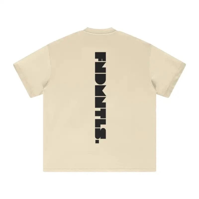 FNDMNTLS. Black Logo Heavyweight Graphic TShirt - Heretic-s Streetwear - 100% Cotton Shirt - 305GSM T-Shirt
