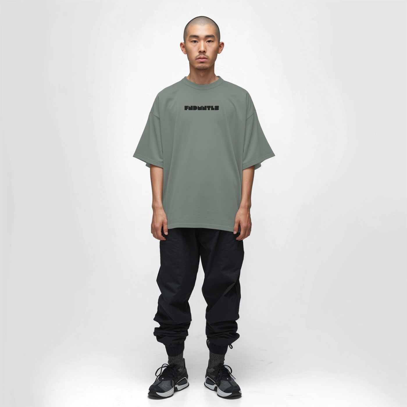 FNDMNTLS Black Logo Heavyweight Graphic TShirt - Heretic - s Streetwear - 100% Cotton Shirt - 305GSM T-Shirt -  product_type