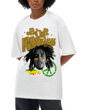 FNDMNTLS. Bob Marley Oversize Deep Drop Shoulder Graphic Tshirt - Tshirts