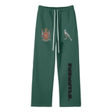 FNDMNTLS. Armor of God Crest Fleece Bottoms Eden Green / S