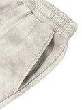 FNDMNTLS. Armor of God Washed Fleece Gray Tie-Dye Bottoms