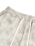FNDMNTLS. Armor of God Washed Fleece Gray Tie-Dye Bottoms