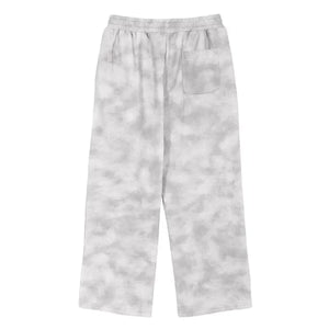 FNDMNTLS. Armor of God Washed Fleece Gray Tie-Dye Bottoms