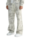 FNDMNTLS. Armor of God Washed Fleece Gray Tie-Dye Bottoms