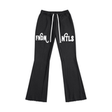 FNDMNTLS. Mr. Rodgers Flared Black Drawstring Pants