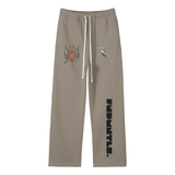 FNDMNTLS. Armor of God Crest Fleece Bottoms Gray Coffee / S