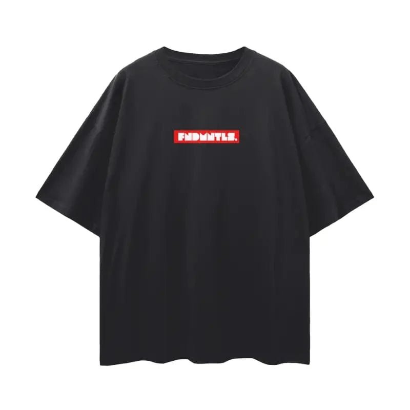 FNDMNTLS. Box Logo Graphic T-shirt - Heretic - s Streetwear - Box Logo - Casual Wear -  product_type