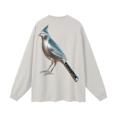 FNDMNTLS. Chrome Cardinals Long Sleeve Graphic TShirt - Heretic - s Streetwear - Casual Wear - Chrome Cardinals -  product_type