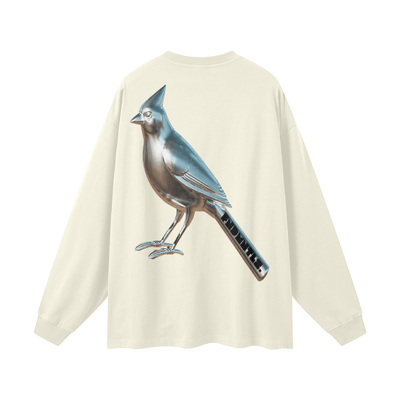 FNDMNTLS. Chrome Cardinals Long Sleeve Graphic TShirt - Heretic - s Streetwear - Casual Wear - Chrome Cardinals -  product_type