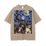 Vintage Wash Drop Shoulder T-Shirt - 250 GSM - Camel / S