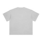 Gray short-sleeved T-shirt from Cyborg Fndmntls Enzyme Washed Black Graphic Tee collection