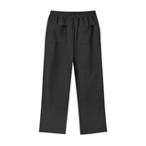Black casual pants for boys in cotton fleece, Ferrari Boys sweatpants with bird emblem