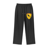 Ferrari Boys cotton fleece black sweatpants with bird emblem, available in inches and cm