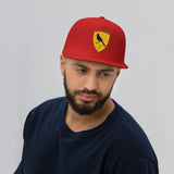 Ferrari Boys Flat Cap with Bird Emblem and Green Undervisor suitable for children