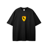 Black Ferrari Boys Graphic Bird Emblem Tee T-shirt showcasing a stylish bird emblem in inches