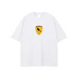 White Ferrari Boys Graphic Bird Emblem Tee t-shirt with bird emblem, perfect for boys