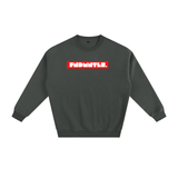 Gray crewneck sweatshirt from Fndmntls Fleeced Cotton Blend Sweatshirt collection