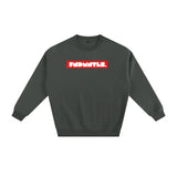 Gray crewneck sweatshirt from Fndmntls Fleeced Cotton Blend Sweatshirt collection