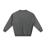 Gray crewneck sweatshirt from Fndmntls Fleeced Cotton Blend Sweatshirt collection