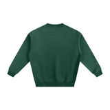 Dark green Fndmntls Fleeced Sweatshirt made with cotton blend fabric, size large