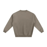 Taupe crewneck sweatshirt from Fndmntls Fleeced Black & Red Cotton Blend Sweatshirt