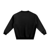 Black crewneck sweatshirt from Fndmntls Fleeced Cotton Blend Sweatshirt collection
