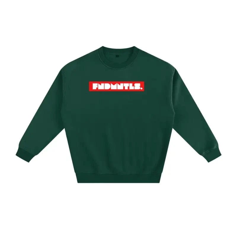 FNDMNTLS. Fleeced Cotton Blend Graphic Sweatshirt - Heretic - s Streetwear - Casual Wear - Fleeced Sweatshirt -  product_type