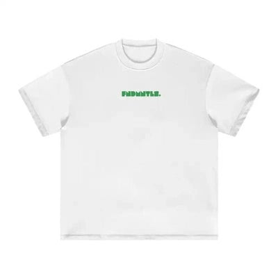 FNDMNTLS. Green Logo Heavyweight Earth Tone Graphic T-Shirt - Heretic - s Streetwear - 100% Cotton Shirt - 305GSM T-Shirt -  product_type