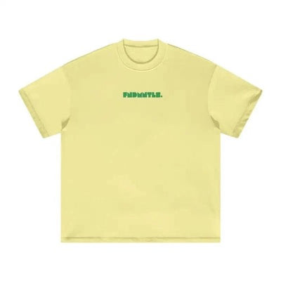 FNDMNTLS. Green Logo Heavyweight Earth Tone Graphic T-Shirt - Heretic - s Streetwear - 100% Cotton Shirt - 305GSM T-Shirt -  product_type