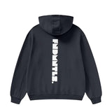 High Neck Insulated FOG Solid Color Fleece Hoodie - 385 GSM