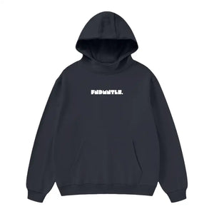 High Neck Insulated FOG Solid Color Fleece Hoodie - 385 GSM - Black / S