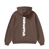 High Neck Insulated FOG Solid Color Fleece Hoodie - 385 GSM