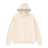 High Neck Insulated FOG Solid Color Fleece Hoodie - 385 GSM - Light Apricot / S